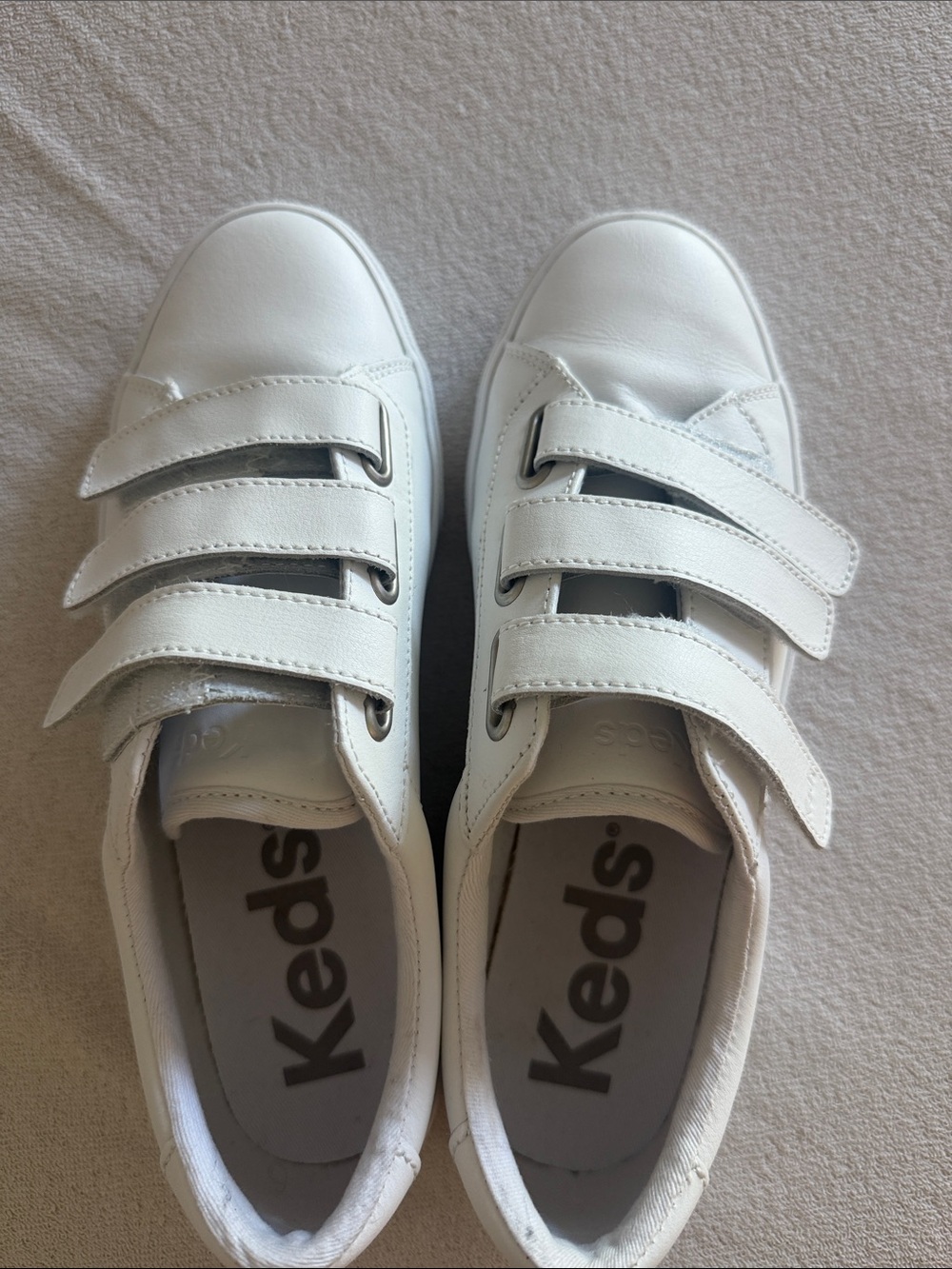 Keds  White Triple-Strap Sneakers